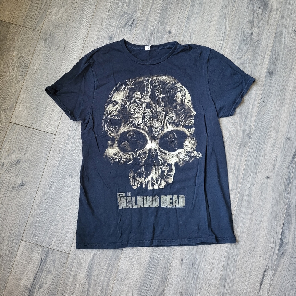 AMC The Walking Dead Skull T-shirt Black {Medium}